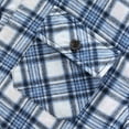 thumbnail image 6 of Long Sleeve Shirts for Men Button Down Fleece Lined Flannel Shirt Jacket with Pocket Brushed Soft Tops Winter Casual Plaid Shirt, 6 of 9