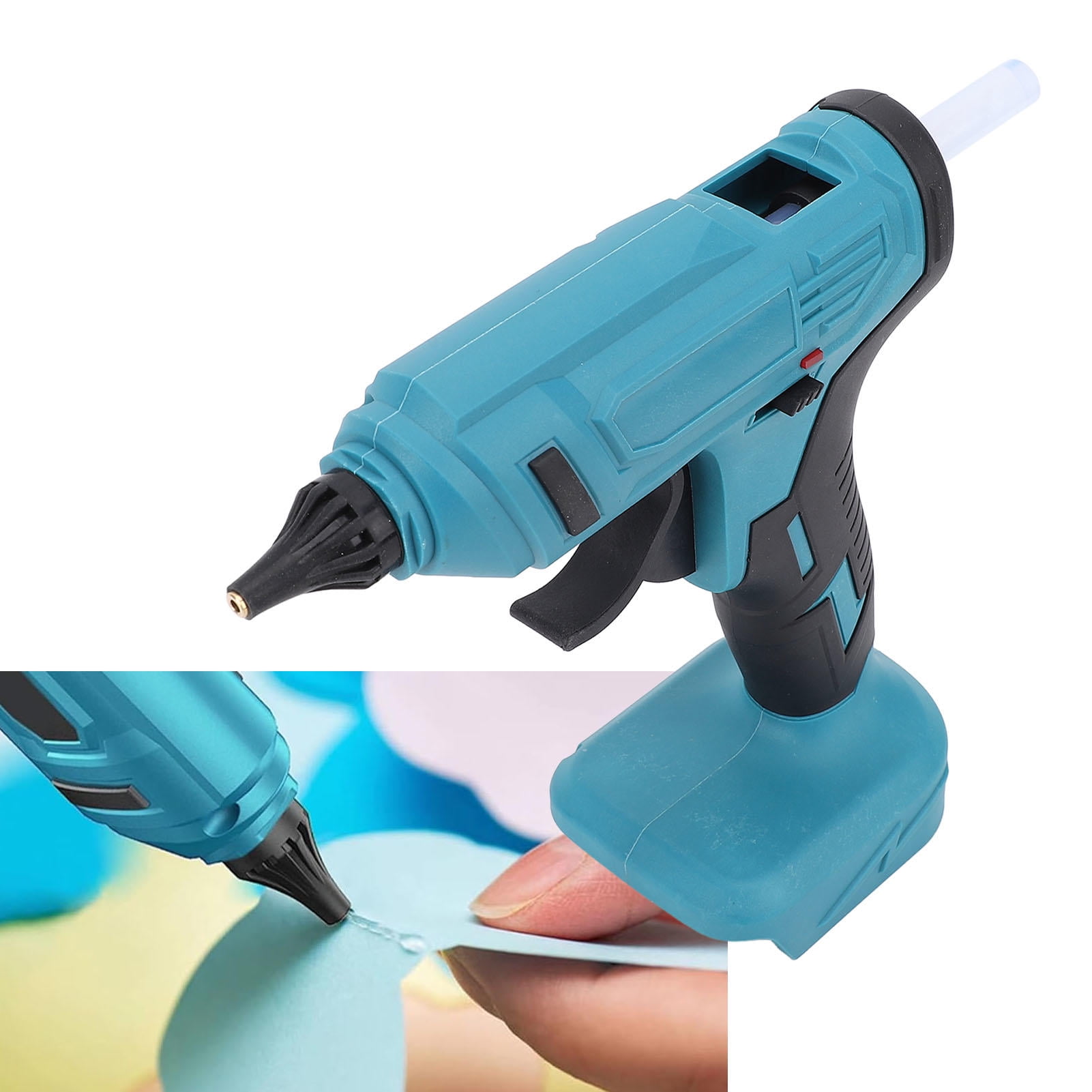 Yajisi Cordless 200°C Rechargeable Hot Melt Gun – 18V Li Battery, Rapid Heat, Anti‑Leak, 11mm Glue Sticks, Multi‑Material Craft & Repair Tool