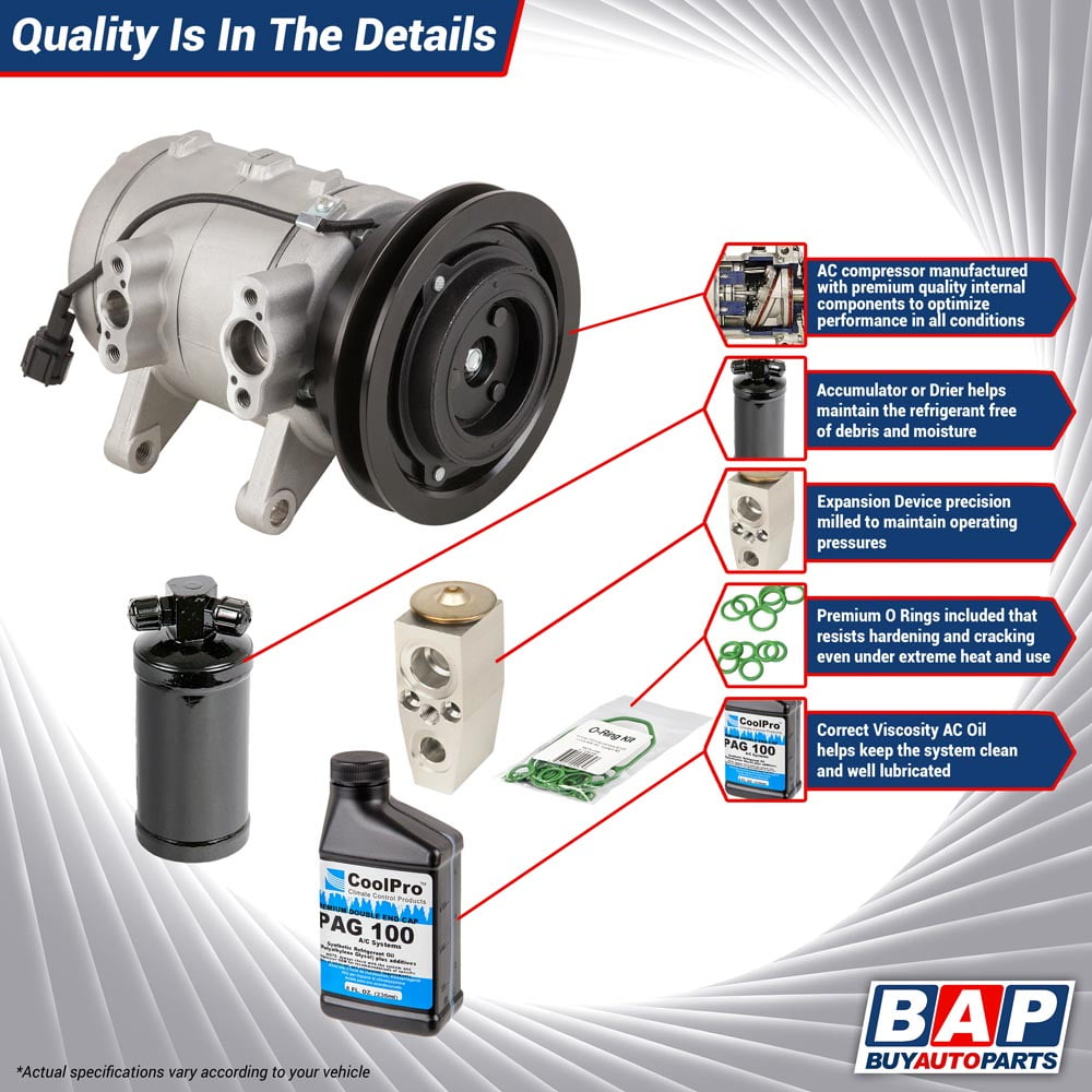 For Chevy S10 /& GMC Sonoma 1992 1993 AC Compressor w//A//C Repair Kit BuyAutoParts 60-81942RK New