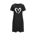 thumbnail image 1 of fheaev Chemises de Nuit pour Femmes Grande Taille Imprimé Saint-Valentin Chemise de Nuit Décontractée Manches Courtes Robe de Nuit Ample Confortable Pyjama Col Rond Chemises de Nuit Douces, 1 of 2