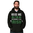thumbnail image 3 of Funny Kiss Me I'm Irish St Patricks Hoodie Sweatshirt Women Men Brisco Brands S, 3 of 6