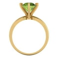 thumbnail image 4 of 2.5 ct Round Cut Natural Peridot Solitaire Engagement Ring for Women in 18K Yellow Gold, 4 of 5