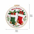 thumbnail image 2 of Christmas Embroidery DIY Kit Hand Stitched Needlepoint Crafting Set for Beginners Holiday Decorative Arts Needlework Supplies Handmade Gift Idea B789, 2 of 3