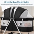 thumbnail image 5 of Dream On Me Karley Bassinet in Black, Quick Fold and Easy to Carry, Large Storage Basket, 5 of 10