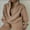 Khaki, variant on LYMAYTER Sweatsuit Sets for Women Cozy Fleece Jogger Set Thermal Zipper Pullover & Pants Sets XS-5XL
