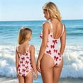 thumbnail image 7 of CCRFTGI Girls Swimsuits Size 7 Summer Cute Print Quick Dry High Cut Print Vacation Swimwear Girls One Piece Swimsuits Bathing Suit for Beach Hot Pink 9-10 Years, 7 of 7