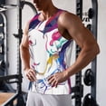 thumbnail image 5 of Susaid Colorful Bulldog Print Men's Sleeveless Workout Running Tank Top Dry Fit Athletic Gym Sports Swim Beach Muscle Bodybuilding Shirts-Medium, 5 of 7
