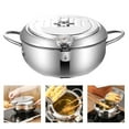 thumbnail image 6 of Deep Fryer Pot with Temperature Control and Lid for Fried Squid French Fries 20cm, 6 of 9