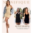 thumbnail image 6 of MANIFIQUE Shapewear Slip Dress with Built in Bra for Women V-Neck Halter Tummy Control Full Slips Convertible straps, 6 of 7