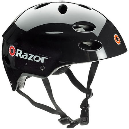 Razor V17 Child’s Multi-Sport Helmet, Glossy Black, For Ages (Best Ventilated Bike Helmet 2019)