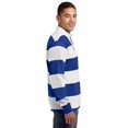 thumbnail image 3 of Sport-Tek Classic Long Sleeve Rugby Polo-2XL (True Royal/ White), 3 of 6