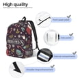 thumbnail image 3 of Vsdgher Merry Christmas Print Canvas Backpack Travel Rucksack Unisex Knapsack 15.7/17.7Inch Laptop Backpack for Work,College-Medium, 3 of 5