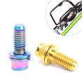 thumbnail image 2 of 2PCS M5*12mm Titanium Alloy Bolts for Bike Bottle Cage Cycling Bike Water Bottle Holder Cone Screw with Washer, 2 of 9