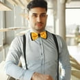 thumbnail image 4 of CIMAXIC Wedding Delicate Bow Tie For Men Adjustable Double Solid Color Bowtie For Wedding Bachelor Party Formal Events Polyester Bow Tie,4.72"X2.44"X0.59", 4 of 4