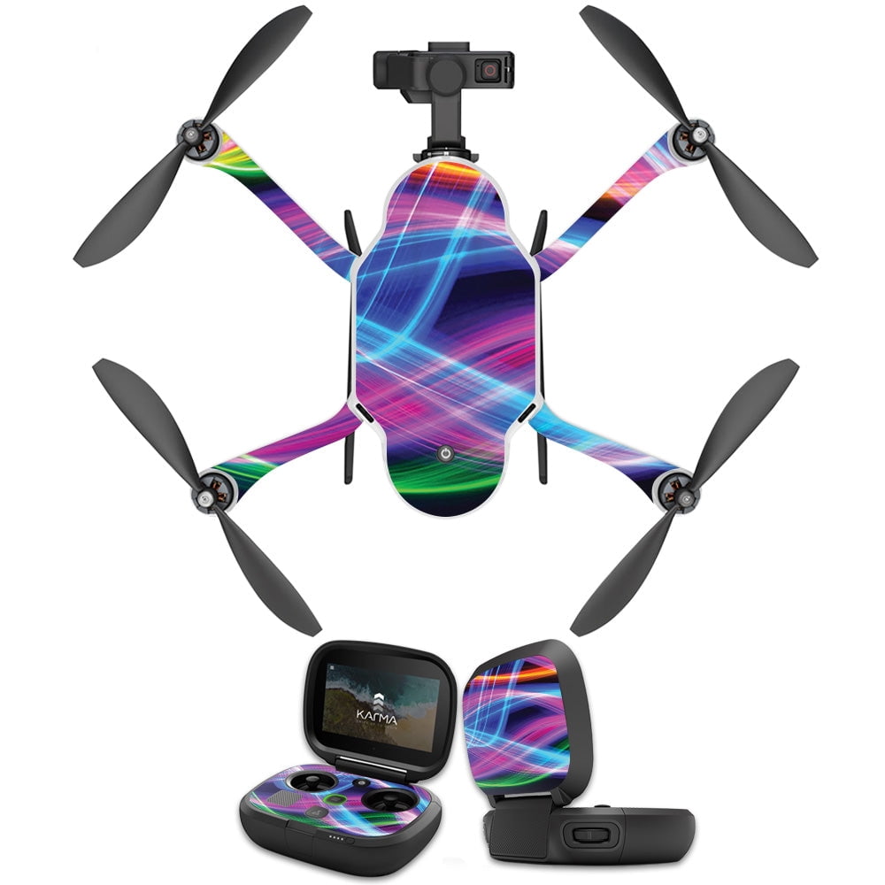 Skin Decal Wrap Compatible With GoPro Karma Drone Light Waves - Walmart.com