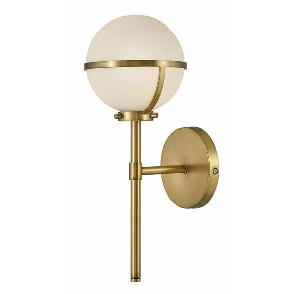 5W 1 Led Bathroom Vanity in Mid-Century Modern-Scandinavian Style 6.25 inches Wide By 16 inches High-Heritage Brass Finish Bailey Street Home