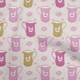 thumbnail image 1 of oneOone Velvet Light Pink Fabric Floral Sewing Craft Projects Fabric Prints By Yard 58 Inch Wide, 1 of 7