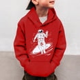 thumbnail image 4 of Byoo Big Boy's Trendy Hoodie Long Sleeve Astronaut Space Graphic Pullover School Casual Hooded Sweatshirt,Red, 4 of 4