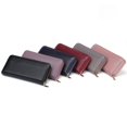 thumbnail image 4 of Cartera multifuncional larga para mujer, con RFID, antirrobo, de cuero genuino, tarjetero, monedero con cambio de varias tarjetas, 4 of 6