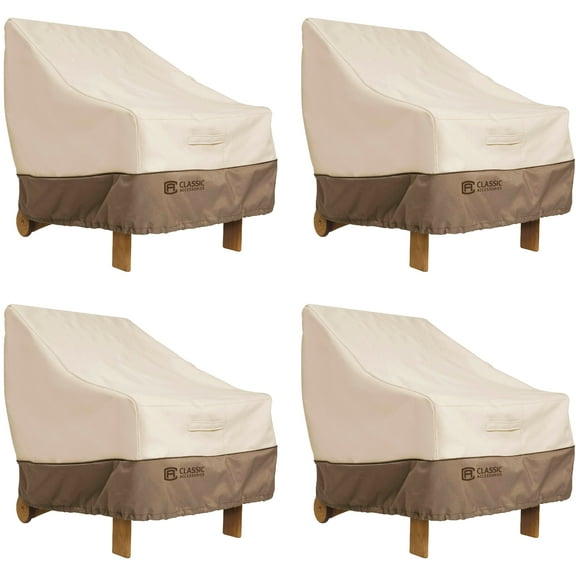 Classic Accessories Veranda Patio Lounge Chair/Club Chair Cover 4-Pack Bundle