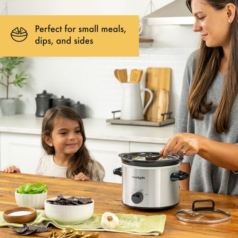 Rival 2-Quart Slow Cooker, Black - Walmart.com  Top slow cooker, Diy  kitchen countertops, Slow cookers