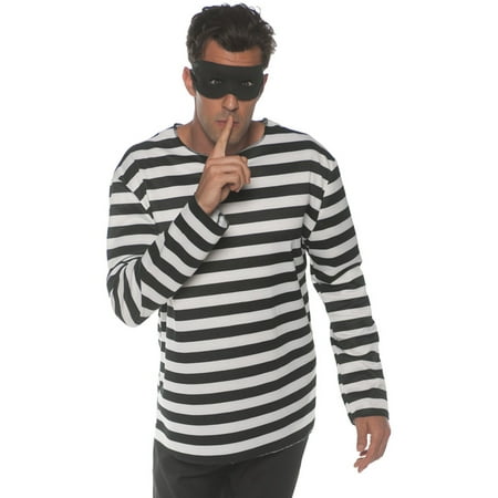 Men's Classic Black And White Striped Thief Shirt