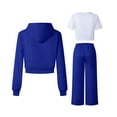 thumbnail image 4 of yuCgh Girls' 3-Piece Set Base Layer & Jacket Outfit, Layered Winter Wear, Thermal Top, Pants, and Lightweight Jacket, Warm and Cozy for Cold Weather Activities,Blue 8Y, 4 of 6