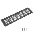 thumbnail image 1 of Uxcell 1-Pack Cubierta de Ventilación de Puerta de Aleación de Aluminio, Rejilla de Ventilación de 12x3"/300x80mm con Tornillos para Gabinete [Negro], 1 of 1
