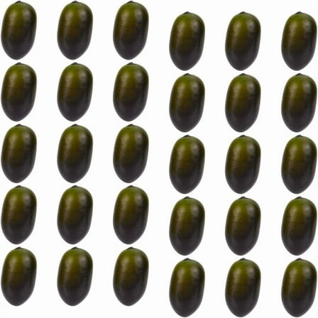 30Pcs Artificial Olives Fruit Simulation Realistic Olive Model Decorative Foam Lifelike Ornament for Photography Prop Farmhouse Home Kitchen Table Decor Cabinet Harvest Party Craft diy