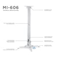 thumbnail image 3 of Soporte de techo para proyector Mount-It! MI-606L de 30 kg de capacidad, 3 of 9