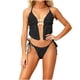 thumbnail image 2 of Tankini para mujer, traje de baño de dos piezas con tirantes de color liso, informal, de playa, a la moda, para mujer, tankini, de dos piezas, para mujer, trajes de baño para mujer, tankini para mujer, 2 of 7