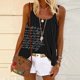 thumbnail image 1 of Puntoco Camisas ajustadas para mujer, blusas casuales sin mangas con cuello redondo y estampado a la moda para mujer, 1 of 5