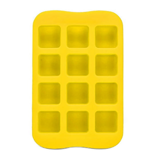 Huayishang Silicone Molds 12-In-1 Porous Silicone Cake Mold Silicone Mousse Mold 1Pc Yellow Square, Kitchen Essentials Clearance Sale Yellow