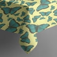 thumbnail image 3 of Yellow Blue Butterfly Pattern Rectangle Tablecloth 60"x84",Waterproof Polyester Rectangle Table Cloth, Wipeable Spillproof Polyester Tablecloth for Dining, Camping, Indoor and Outdoor, 3 of 5