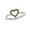 Champagne Diamond, variant on 1/10 ct. t.w. Blue Diamond Open Heart Ring in 925 Sterling Silver- 5