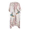 thumbnail image 2 of HELLHERO High Quality Fabrics Bathing Suit Cover Up for Summer Breathable Open Front Long Hummingbird Moon, 2 of 6