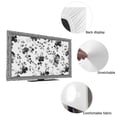 thumbnail image 2 of Indoor TV Cover 50 Inch, Black Floral Elastic Monitor Dust Covers for Television, Desktop Computer Retro Flowers Leaves Farmhouse Greek Key Dustproof Fitted TV Cover for Inside 43.6"L x 24.5"H, 2 of 7
