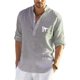 thumbnail image 3 of Camisetas de manga larga holgadas de algodón y lino de alta calidad para hombre, ropa informal de verano con estampado de kárate Kyokushin, moda 2023, 3 of 5