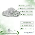 thumbnail image 4 of Vir Jewels 1/4 CTTW Lab Grown Diamond Engagement Ring in Sterling Silver Prong Size 8, 4 of 8
