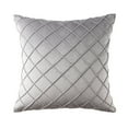 thumbnail image 3 of Phantoscope Velvet Series Pleated Checker Decorative Throw Pillow, 18" x 18", Light Grey, 2 Pack, 3 of 6