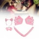 thumbnail image 5 of Diadema con orejas de gatito, pajarita, patas, guantes y cola, disfraz para carnavales Rosa, 5 of 9