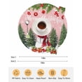 thumbnail image 6 of 15 Inch Round Placemats Set of 4, Pink Christmas Non Slip Heat Insulation PP Table Mats, Xmas Tree Ball Snowflake Winter Gifts Washable Place Mats for Kitchen Dining Party Table Decor, 6 of 7
