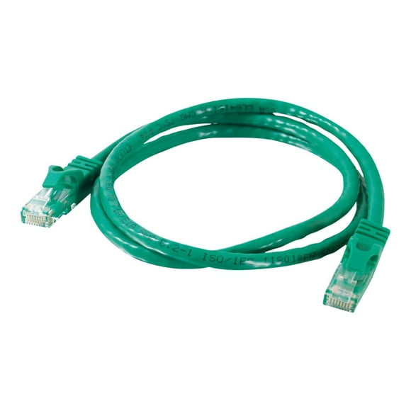 C2G 100ft Cat6 Ethernet Cable - Snagless Unshielded (UTP) - Green - Patch cable - RJ-45 (M) to RJ-45 (M) - 100 ft - CAT 6 - molded, snagless, stranded - green