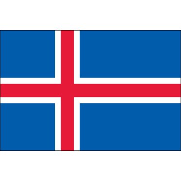 Iceland 3' x 5' Indoor Polyester Flag