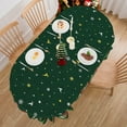 thumbnail image 7 of Oval Christmas Tablecloth 60x84 Inch, Green Xmas Holiday Christmas Tree Table Cloths Oval, 7 of 7