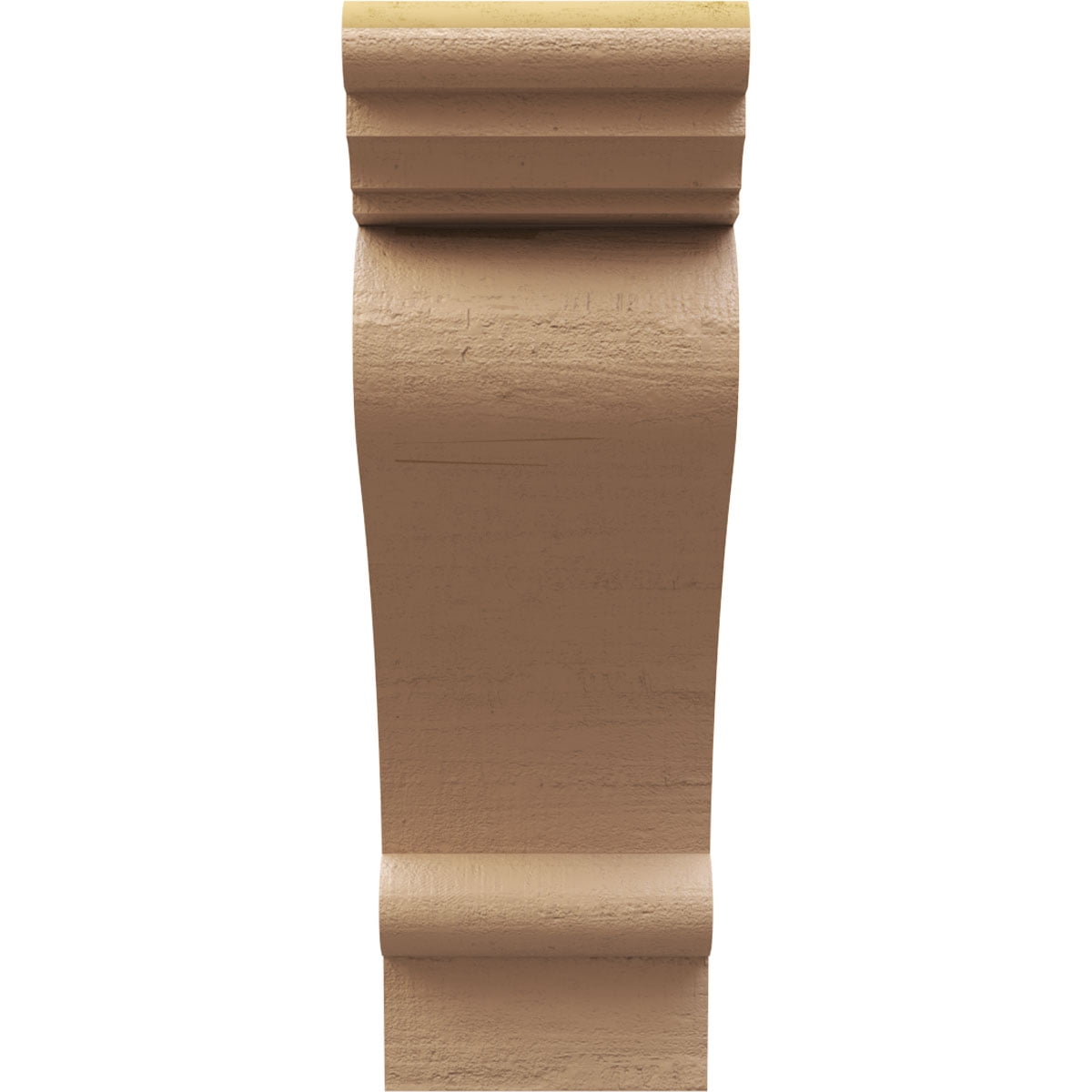 10"W x 20"D x 30"H Classic Mayflower Rough Cedar Woodgrain TimberThane Corbel, Primed Tan