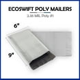 thumbnail image 2 of EcoSwift Brand Premium Poly Shipping Bag Waterproof Durable Self-Seal Mailer 2.35 Mil, 6 in. x 8 in. (Size 1s), Solid Gray, 1-Pack, 2 of 4