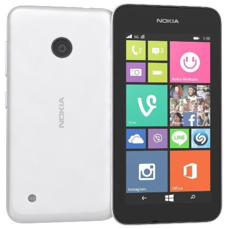 Refurbished Nokia Lumia 530 4GB 1.2GHz Smartphone Windows 8 - Walmart Family Mobile - White (The Best Nokia Lumia Model)