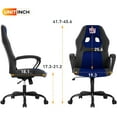 thumbnail image 7 of Dkelincs Ergonomic High Back PU Leather Gaming Chair with Lumbar Support and Armrest, Blue, 7 of 7