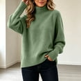 thumbnail image 4 of Turilly Women's Plus Size Turtleneck Pullover Sweater Thick Knit Long Sleeve Relaxed Fit Solid Base Layer Top, 4 of 6